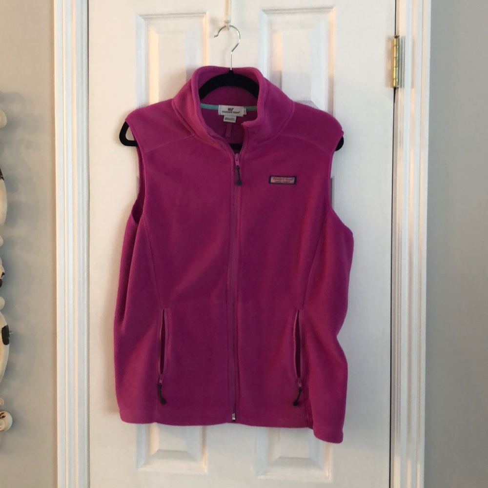 Vineyard Vines Pink Fleece Vest